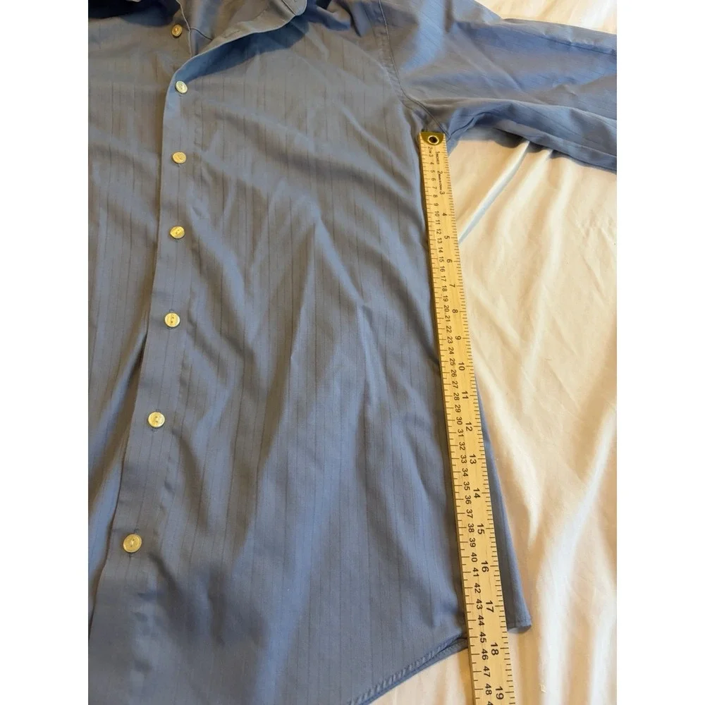 Kenneth Cole Reaction Men's Long Sleeve Button Down Shirt Size Large Blue